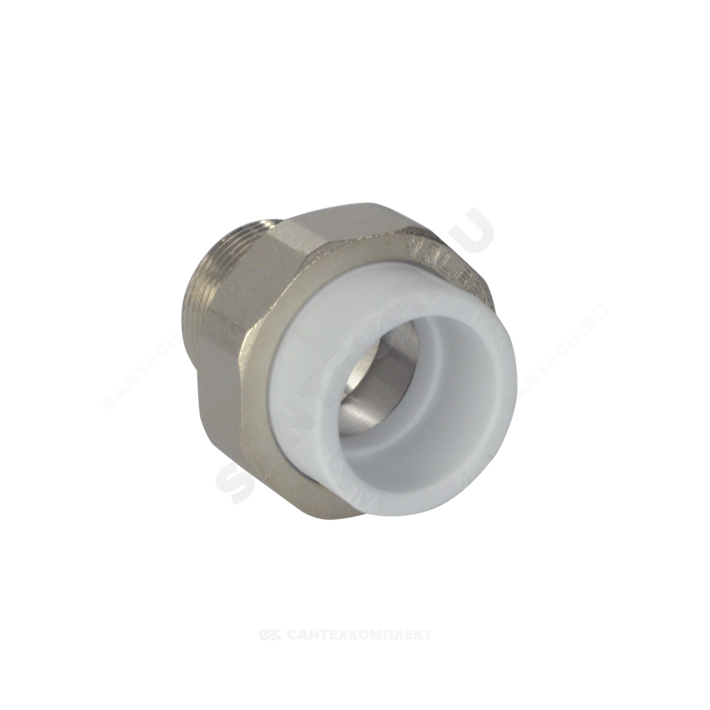 Муфта PP-R комбинированная разъемная белая Дн 20х1/2" НР усиленная VALFEX 10156015У