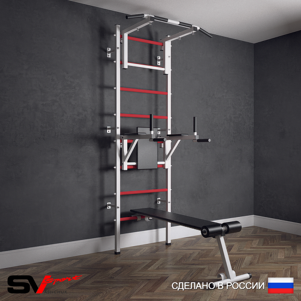 Шведская стенка Sv Sport (Турник стандарт/Брусья/Скамья)
