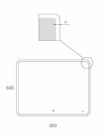 Зеркало Reflexion Blink RF6042BK