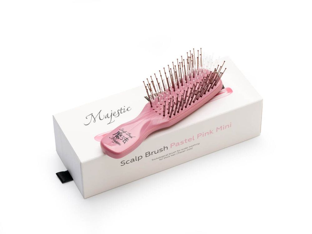 Расческа Majestic Scalp Brush розовый жемчуг (дорожная версия)