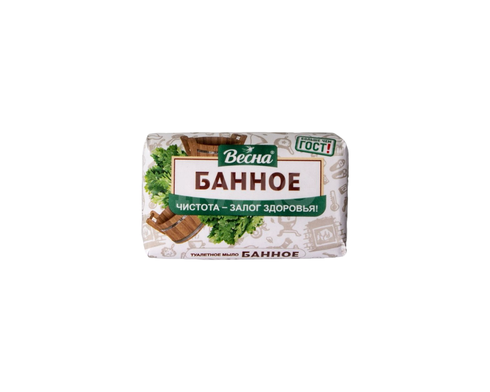 Весна мыло туалет.Банное 90гр
