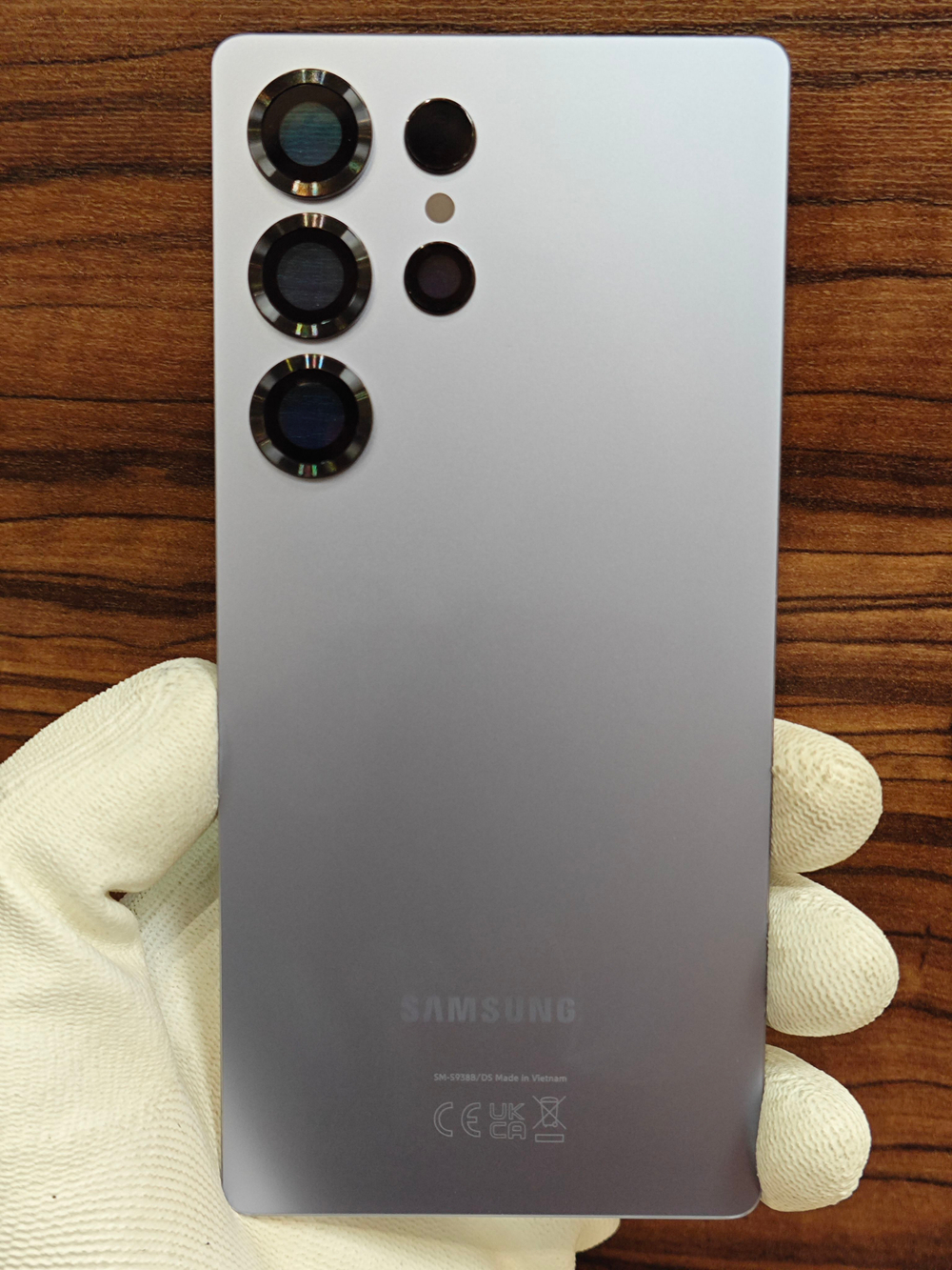 Задняя крышка ПРЕМИУМ для Samsung S25 Ultra S938 ( заднее стекло ) Цвет: Голубой Титан