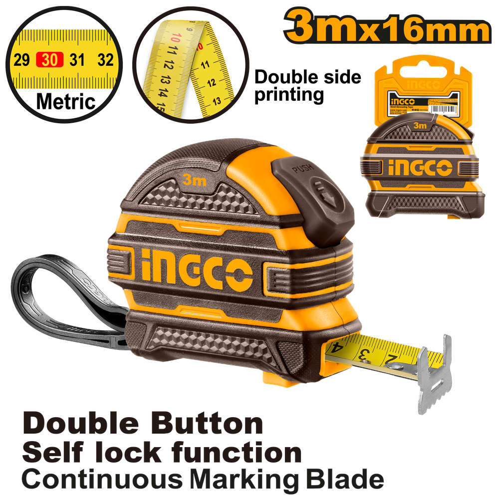 Рулетка измерительная INGCO HSMT08316-1 3х16 мм Рулетка измерительная INGCO HSMT08316-1 3х16 мм
