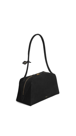 ALAÏA СУМКА LE BOULEDOGUE ИЗ ЗАМШИ, ЧЕРНЫЙ