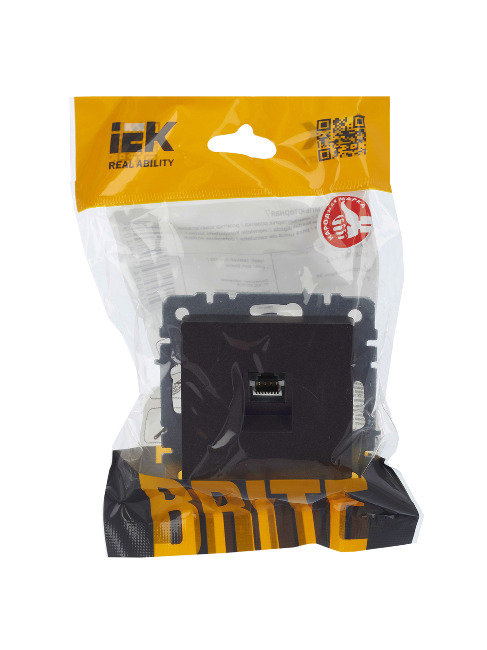 BRITE Розетка компьютерная RJ45 кат.5E РК10-БрТБ темная бронза IEK