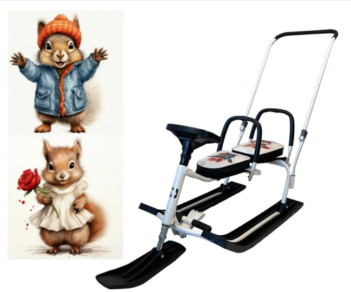 Снегокат Барс 505 Twins Baby Push Бельчата
