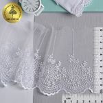 Кружево на сетке шир.100 мм / 9 метров, TR.3657, цв.01 белый, Kruzhevo