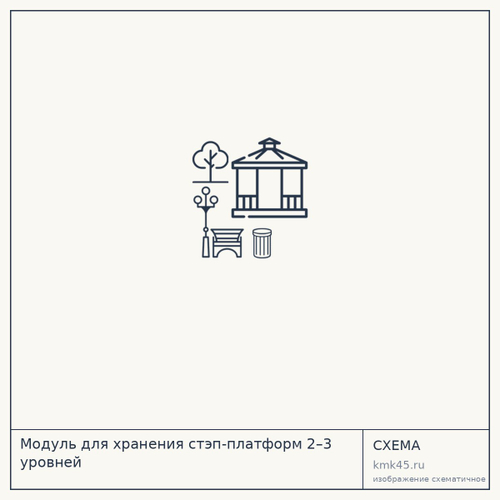 Модуль для хранения стэп-платформ 2–3 уровней — от 7 900 ₽
