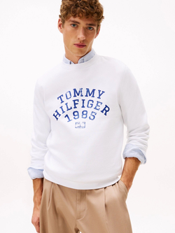 Свитшот Tommy Hilfiger Arch Logo Flex Fleece White