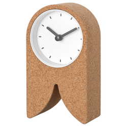 IKEA FLODKRÄFTA  (ИКЕА ФЛОДКРЭФТА)  -  Часы - пробка белый 8x15x4 см