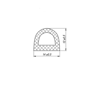 Уплотнитель самоклеящийся FUARO ADH/D-14x12mm, WHITE белый 120м /49193/