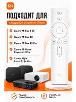 Оригинальный беспроводной Bluetooth смарт-пульт дистанционного управления с голосовым вводом белого цвета для LCD Smart TV телевизоров, медиаплееров и проекторов Xiaomi, Mi, Mijia, ClickPdu, HUAYU PDU0485 (D79C100215AC3, NQR4019, L55M5-AD, MI-D79C)