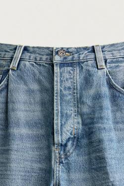 ZARA ДЖИНСЫ LOOSE FIT, ВЫЦВЕТШИЙ СИНИЙ
