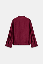 ZW COLLECTION SATIN SHIRT WITH FROG FASTENING — ZARA
