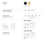 Стул с обивкой Scab Design Alice Pop, золотой, красный