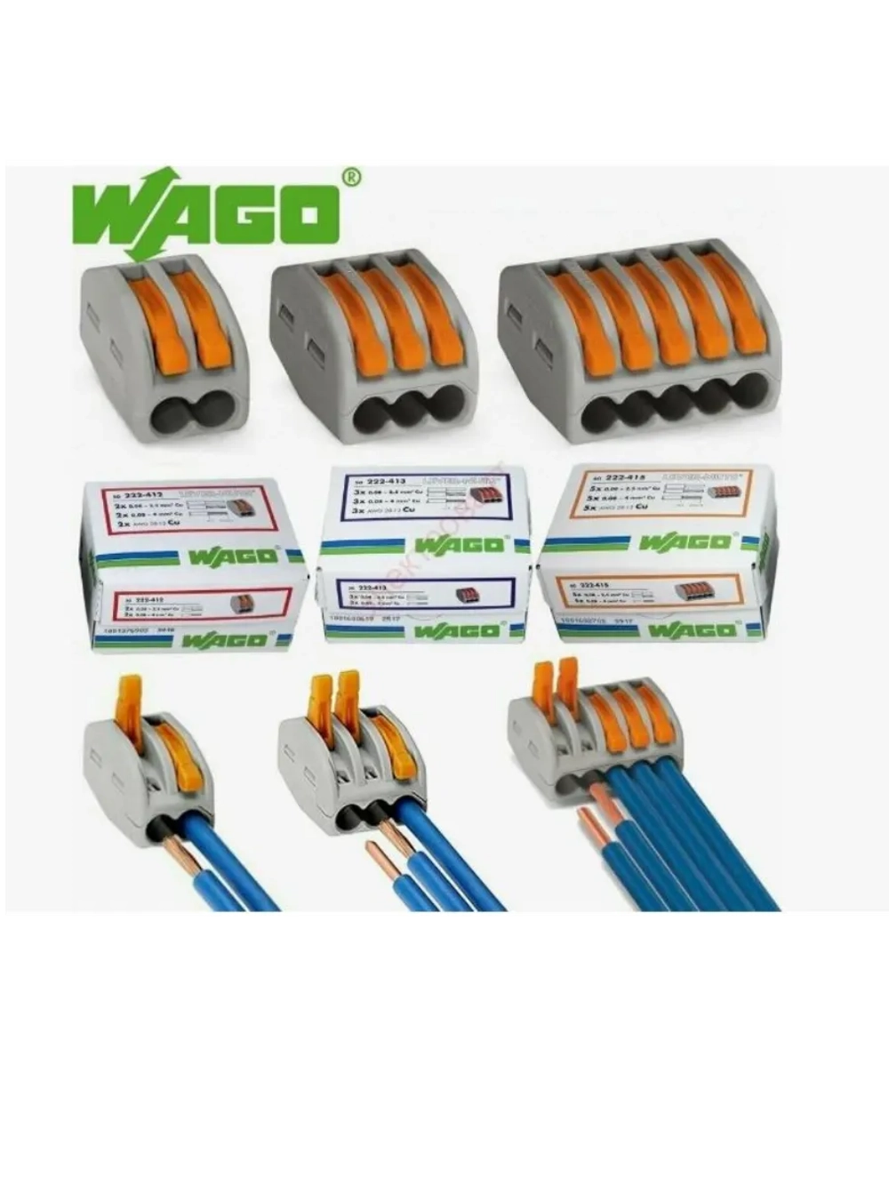 Клеммы WA GO 222-413 50 штук