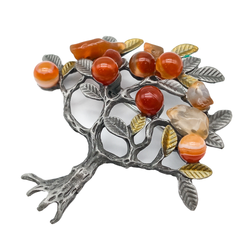 Брошь — дерево (сердолик)