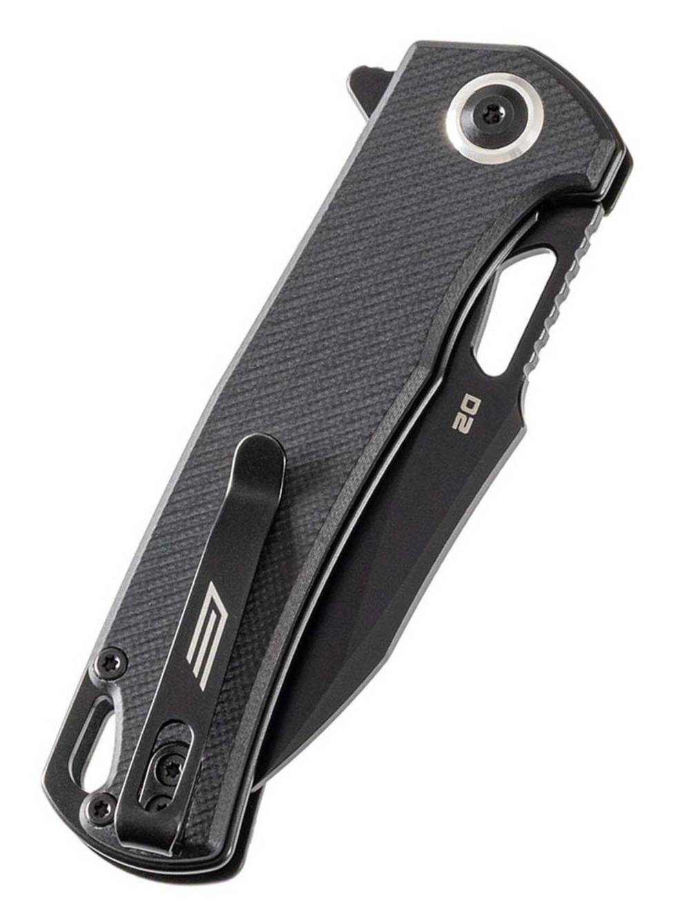 Нож складной GhostBlade Polter, сталь D2, 58-62 HRC, Spear-point, рукоять G10 чёрная, замок Liner lock, флиппер, 107 г