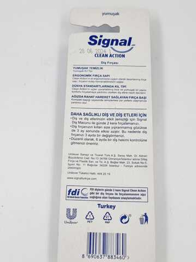 Signal набор зубных щеток Clean Action, мягкая, 4 щетки в упаковке (Турция)