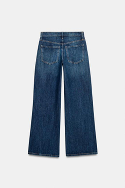 ZARA ДЖИНСЫ WIDE-LEG С НИЗКОЙ ПОСАДКОЙ — ZW COLLECTION, СИНИЙ