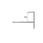 АЛТПг 10мм "DO-1" 2,7м Бук окантов. гиб. ламинир. алюм.