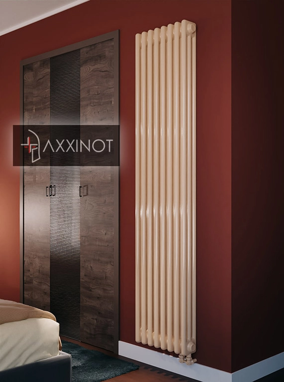 Axxinot Sentir 3190 - трехтрубный трубчатый радиатор высотой 1900 мм, нижнее подключение, палитра RAL