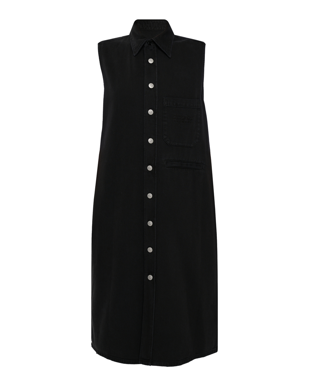 MM6 MAISON MARGIELA ПЛАТЬЕ ИЗ ДЕНИМА ЧЕРНОЕ