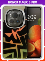 Дизайнерский чехол из пластика для HONOR MAGIC 6 PRO с усиленной защитой камеры и глянцем
