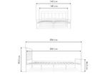 Кровать Woodville Рейк 140х200 белая