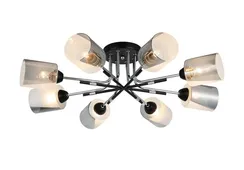Люстра потолочная Rilon 26012/8 CHROME+BLACK, 8×40 Вт, хромированная и чёрная