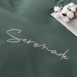 Комплект однотонный с вышивкой «Оливковая серенада»