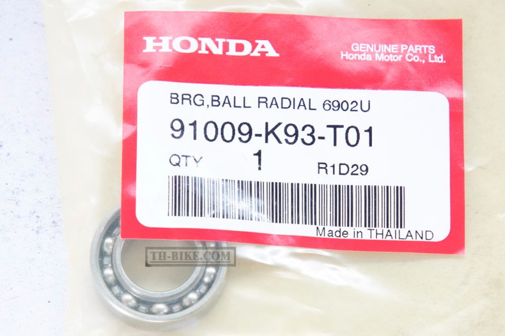 91009-K93-T01. BEARING, RADIAL BALL, 6902U