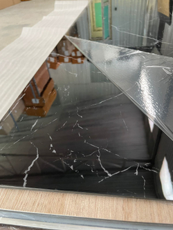 Бамбуковая панель "Мрамор черный" / "Marble black" 5мм 3000х1220мм