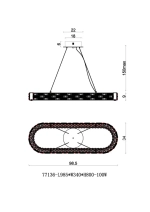 Люстра подвесная Festo Chrome FL1052-10PO, LED