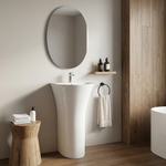 Умывальник-моноблок WAVE РОЯЛЬ/ROYAL 480*420*835 ш*г*в, с хром переливом, белый, овал