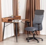 Practic (Tetchair) Кресло офисное (ткань/кожзам серый/металлик)