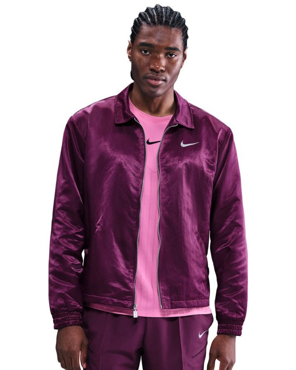 Мужская теннисная кофта Nike Court Slam - bordeaux/white