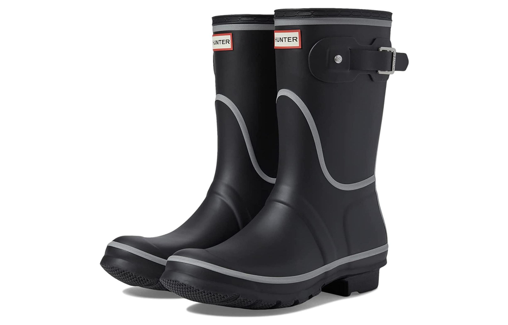 HUNTER Original Short Waterproof And Slip Resistant Comfortable Rain Boots Women"s Black