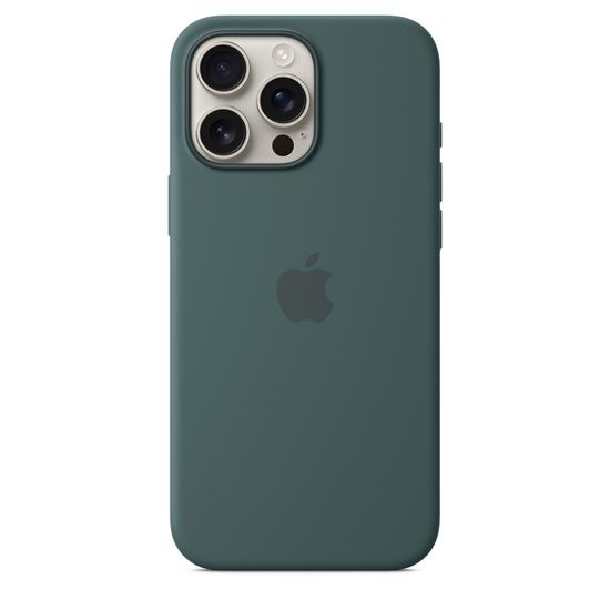 Силиконовый чехол Apple для iPhone 16 Pro Max с MagSafe Зелёный Озерный
