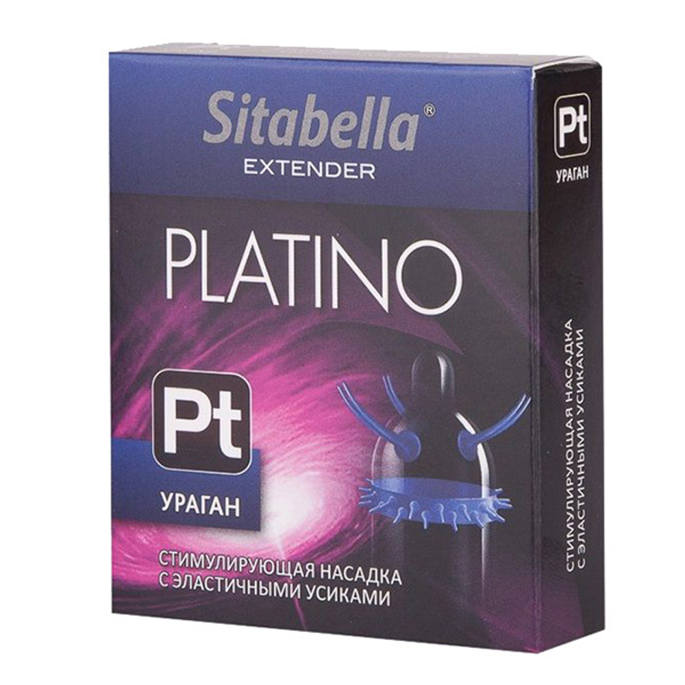Стимулирующая насадка Ураган с усиками и шипиками Sitabella Platino 1421