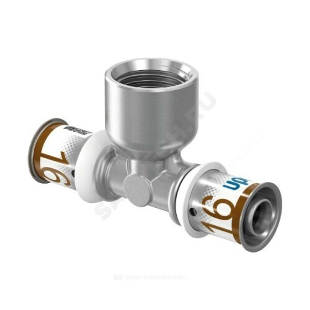 Тройник МП латунь пресс Дн 32х1/2"х32 ВР S-PRESS PLUS Uponor 1070600 (1015088)