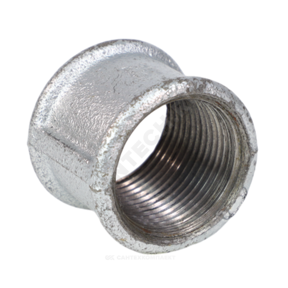 Муфта прямая чугун оц Ду 15 (1/2") ВР Fittex