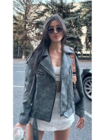 Косуха куртка кожаная oversize