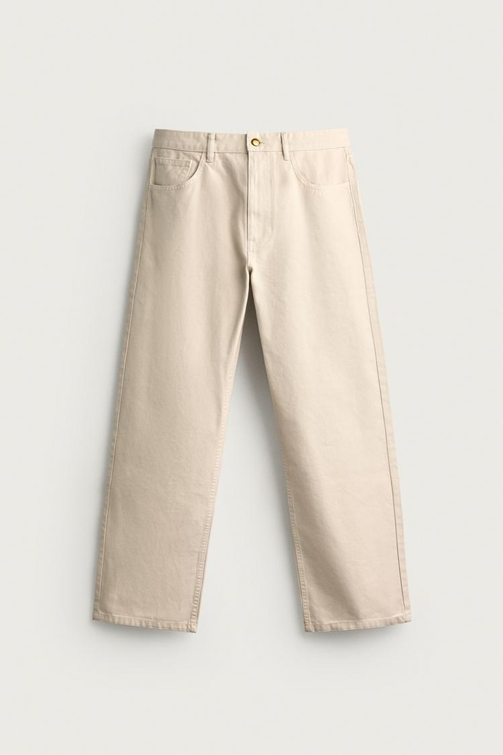 ZARA БРЮКИ LOOSE FIT, ЭКРЮ