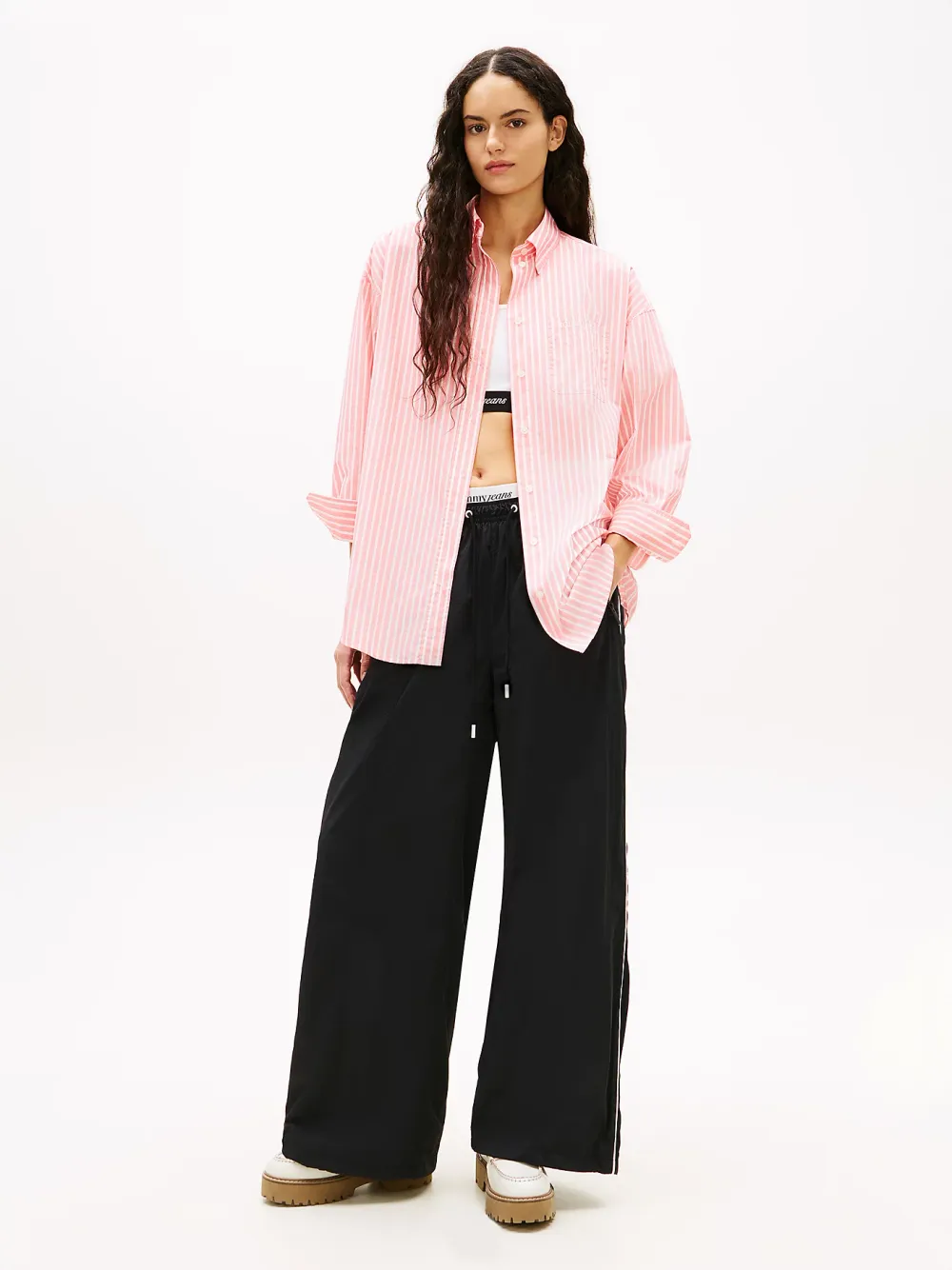 Рубашка женская TOMMY JEANS TJW OVS POPLIN SHIRT