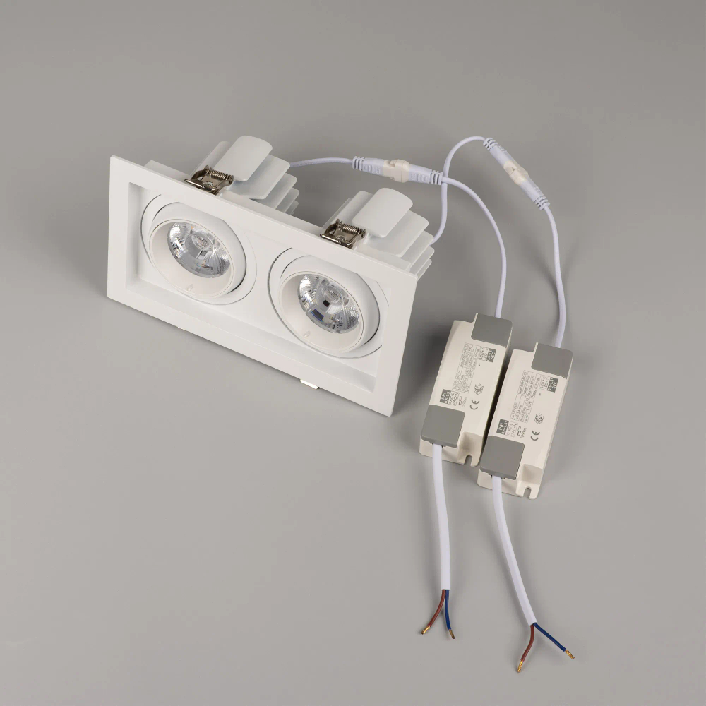 Светильник MS-VORTEX-BUILT-S210x117-2x20W Warm3000 (WH-WH, 20 deg, 230V) (Arlight, IP20 Металл, 5 лет) 057762