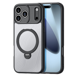 Чехол с MagSafe от Dux Ducis для смартфона iPhone 17 Pro, серия Aimo Mag Magnetic Stand (версия с магнитной откидной подставкой)
