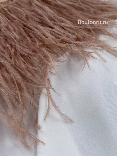 Перо цвета кофе с молоком