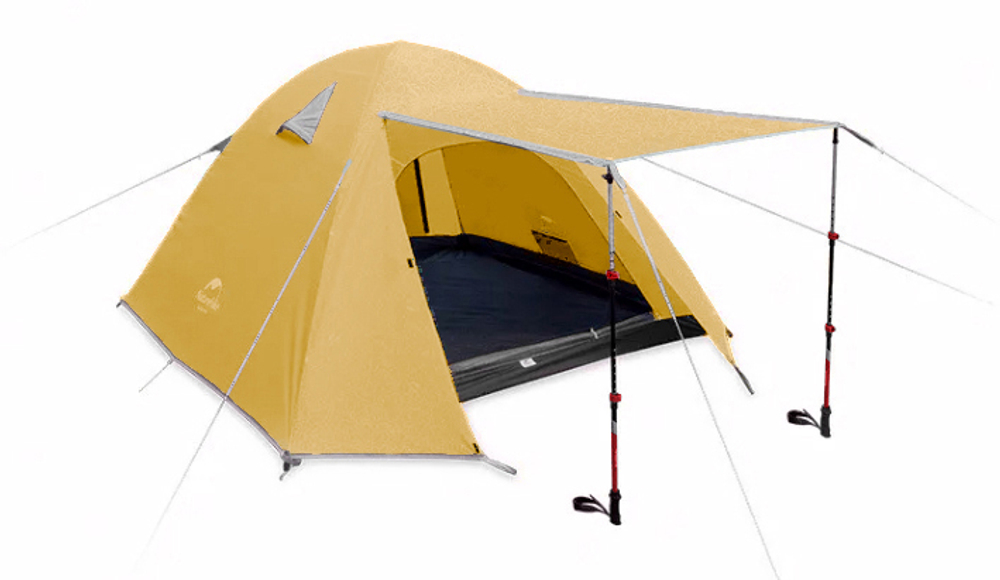 Палатка Naturehike P-Series 4-местная, алюминиевый каркас
