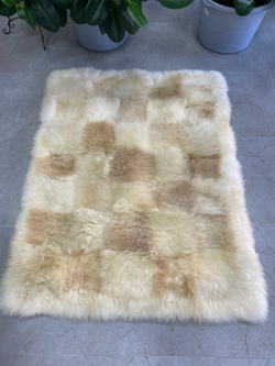 Ковер прямоугольный натуральный мех овчина
